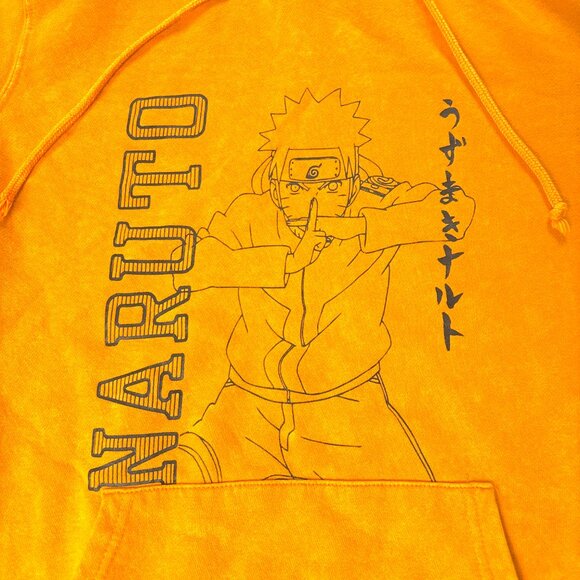 Naruto Shippuden Hoodie Orange Sz M Anime Manga Sweatshirt 2007 Viz Media - Picture 2 of 7